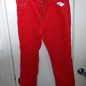 Orange corduroy pants
